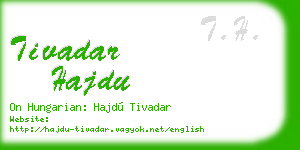 tivadar hajdu business card