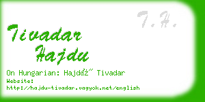 tivadar hajdu business card